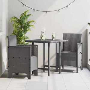 vidaXL Scaun pentru Grădină 2 pcs Gri deschis imagine