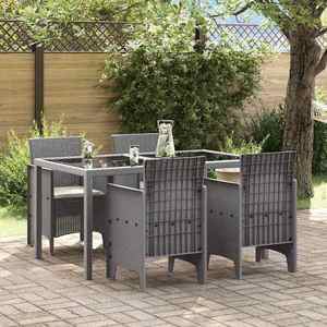 vidaXL Scaun pentru Grădină 4 pcs Gri deschis imagine