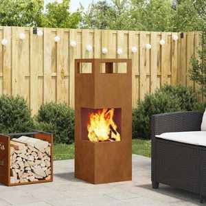 vidaXL Cuptor de foc Maro 35 x 35 x 100 cm imagine