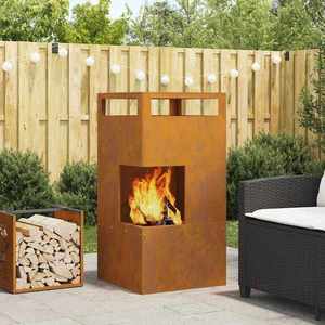 vidaXL Cuptor de foc Maro 50 x 50 x 100 cm imagine