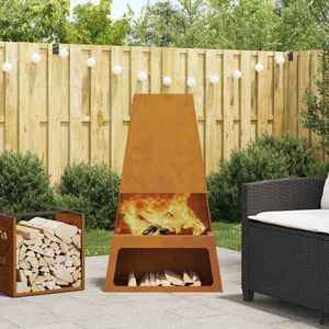 vidaXL Cuptor de foc Maro 60 x 35 x 100 cm imagine
