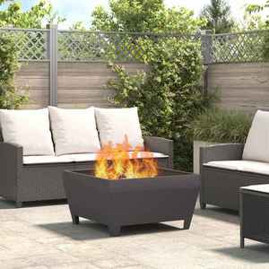 vidaXL Cuptor de foc Negru 80 x 80 x 43 cm Oțel laminat la rece imagine