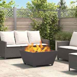 vidaXL Cuptor de foc Negru 80 x 80 x 40 cm Oțel laminat la rece imagine