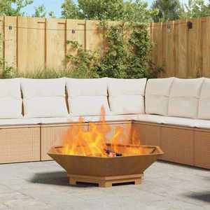 vidaXL Cuptor de foc Maro 100 x 100 x 28 cm imagine