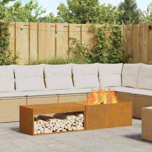 vidaXL Cuptor de foc Maro 160 x 45 x 35 cm imagine