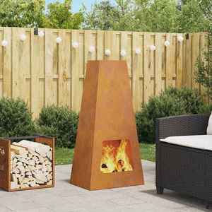 vidaXL Cuptor de foc Maro 50 x 35 x 100 cm imagine