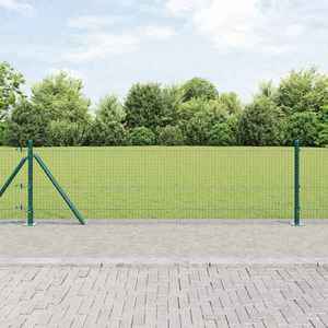 vidaXL Îngrădire cu stâlpi Verde 0.6 x 100 m Oțel imagine