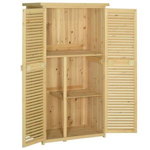 Magazie pentru exterior Outsunny, 87x46.5x160 cm | Aosom Romania imagine