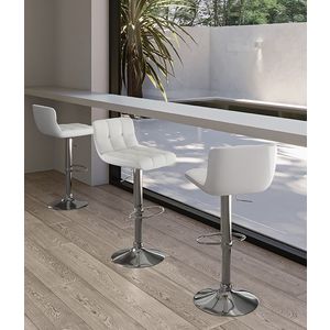 STONES Scaun din piele ecologică 36cm X 38.5cm H. 83/98cm | Aosom Romania imagine