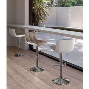 STONES Scaun din piele ecologică 36cm X 38.5cm H. 83/98cm | Aosom Romania imagine