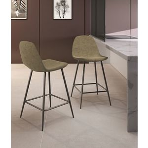 STONES Scaun din piele ecologică 42cm X 52cm H. 93cm | Aosom Romania imagine