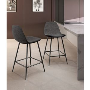 STONES Scaun din piele ecologică 50cm X 43cm H. 91cm | Aosom Romania imagine