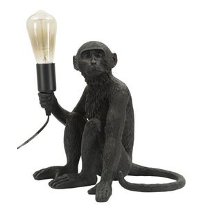 Mauro Ferretti Lampă De Masă Design Maimuță Șezută Neagru Cm 33X33X30 | Aosom Romania imagine