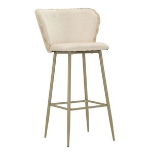 Mauro Ferretti Scaun De Bar Alaska -B- Crem Set 2 Bucăți Cm 55X58X106 (Înălțime Scaun Cm 77) | Aosom Romania imagine