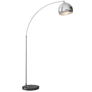 HOMCOM Lampadar lampa de salon arc reglabil picior marmura stil vintage 40W E27 dim. 100-115L x 30l x 170-180H cm negru gri | Aosom Romania imagine