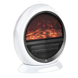 Semineu electric cu efect flacara, rotativ si portabil, incalzitor cu acoperire 10-15m² HOMCOM | Aosom Romania imagine