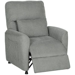 HOMCOM Fotoliu Relaxant Electric cu Masaj și Încălzire, Silențios, Reclinabil 150° în Cinilie cu Pernă, Funcție de Memorare, 2 Telecomenzi, Suport pentru Picioare, Pentru Living sau Birou, Gri Închis | Aosom Romania imagine