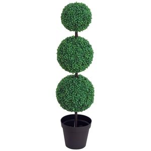 Outsunny Buștean Artificial topiari Artificială în Formă de Bile dim. Ø 30 x 112H cm Verde | Aosom Romania imagine