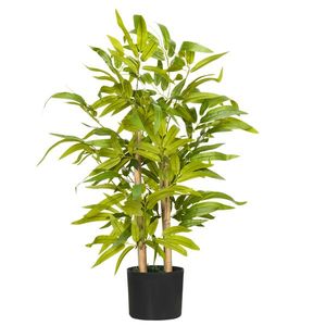 HOMCOM Bambus artificial plante artificiale înălțime 60 cm - trunchi ramuri mușchi frunze mare realism ghiveci inclus | Aosom Romania imagine