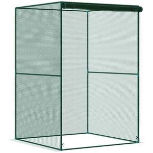 Outsunny Jaula de Cultivo para Plantas 120x120x180 cm cu Ușă Enrollabilă și Structură din Oțel pentru Grădină Terrasă Culoare Verde | Aosom Romania imagine