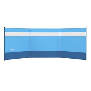 Outsunny Paravent brise-vent de camping portabil pliabil cu sac de transport și stâlpi în oțel dim. 440 cm x 140 cm albastru | Aosom Romania imagine