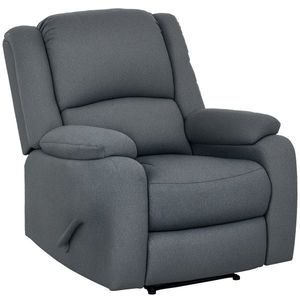 HOMCOM Fotoliu de relaxare, funcție de culcare și suport de picioare, reglabil, până la 150 kg, cadru din oțel, 90 x 96 x 98 cm, Gri | Aosom Romania imagine