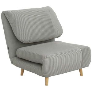 HOMCOM 2 în 1 Fotoliu extensibil Pat pentru oaspeți, cu suport reglabil Cord-Optik 82 cm x 89 cm x 83 cm Gri | Aosom Romania imagine