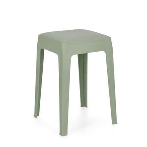 Scaun Bunny, Bizzotto, 33x33x47 cm, piele ecologica/polipropilena, verde sage imagine