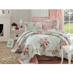 Set cuvertura pique Single, Alanur - Mint v2, Eponj Home, Bumbac imagine