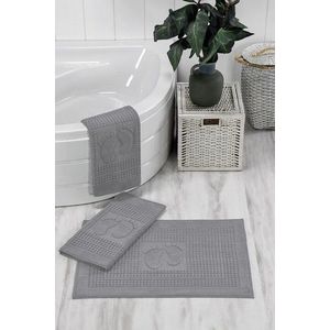 Set covorase de baie, Eponj Home, Orma, Bumbac, Gri imagine