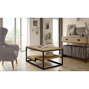 Masuta de cafea ELTAP, Marlo, 100x60x48 cm, PAL, negru/stejar imagine