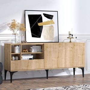 Comoda TV, Emerald, Orela, 180 x 80 x 40 cm, pal melaminat, stejar imagine