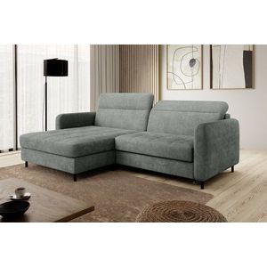 Coltar extensibil stanga 3 locuri ELTAP, LT-100TOU, Gomsi, 228x165x100 cm, lemn/poliester, verde imagine