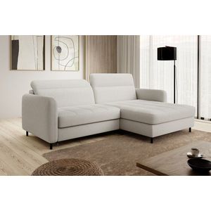 Coltar extensibil dreapta 3 locuri ELTAP, RT-01ROY, Gomsi, 228x165x100 cm, lemn/poliester, alb imagine