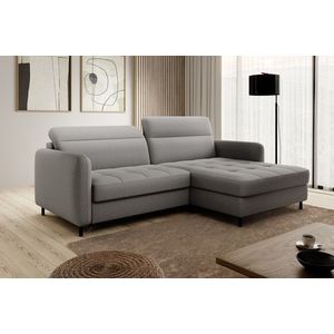 Coltar extensibil dreapta 3 locuri ELTAP, RT-03MAN, Gomsi, 228x165x100 cm, lemn/poliester, gri inchis imagine