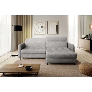 Coltar extensibil dreapta 3 locuri ELTAP, RT-03TOU, Gomsi, 228x165x100 cm, lemn/poliester, gri imagine