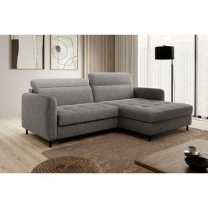 Coltar extensibil dreapta 3 locuri ELTAP, RT-04RAQ, Gomsi, 228x165x100 cm, lemn/poliester, gri inchis imagine