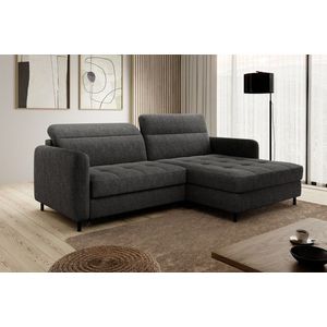 Coltar extensibil dreapta 3 locuri ELTAP, RT-05RAQ, Gomsi, 228x165x100 cm, lemn/poliester, gri inchis imagine