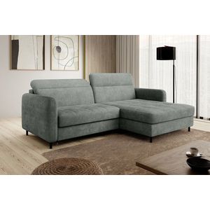 Coltar extensibil dreapta 3 locuri ELTAP, RT-100TOU, Gomsi, 228x165x100 cm, lemn/poliester, verde imagine