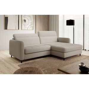 Coltar extensibil dreapta 3 locuri ELTAP, RT-18ROY, Gomsi, 228x165x100 cm, lemn/poliester, bej deschis imagine