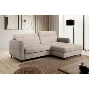 Coltar extensibil dreapta 3 locuri ELTAP, RT-18TOU, Gomsi, 228x165x100 cm, lemn/poliester, bej imagine