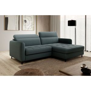 Coltar extensibil dreapta 3 locuri ELTAP, RT-38MAN, Gomsi, 228x165x100 cm, lemn/poliester, verde imagine