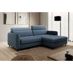 Coltar extensibil dreapta 3 locuri ELTAP, RT-40RAQ, Gomsi, 228x165x100 cm, lemn/poliester, albastru imagine