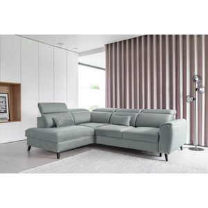 Coltar extensibil stanga 4 locuri ELTAP, LT-100SAV, Noble, 255x201x100 cm, lemn/poliester, albastru imagine
