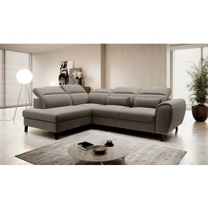 Coltar extensibil stanga 4 locuri ELTAP, LT-18VER, Noble, 255x201x100 cm, lemn/poliester, bej inchis imagine