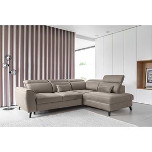 Coltar extensibil dreapta 4 locuri ELTAP, RT-07SAV, Noble, 255x201x100 cm, lemn/poliester, bej inchis imagine
