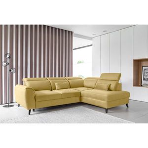 Coltar extensibil dreapta 4 locuri ELTAP, RT-45SAV, Noble, 255x201x100 cm, lemn/poliester, galben imagine