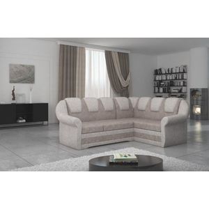 Coltar extensibil dreapta 3 locuri ELTAP, LII-023, Lord II, 243x195x112 cm, lemn/poliester, bej/bej deschis imagine