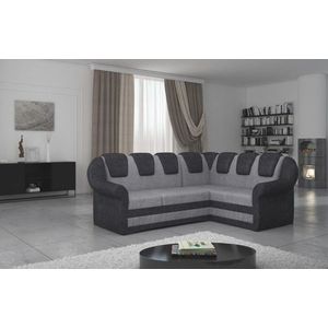 Coltar extensibil dreapta 3 locuri ELTAP, LII-024, Lord II, 243x195x112 cm, lemn/poliester, gri deschis/gri inchis imagine