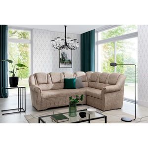 Coltar extensibil dreapta 3 locuri ELTAP, LII-042, Lord II, 243x195x112 cm, lemn/poliester, maro deschis imagine